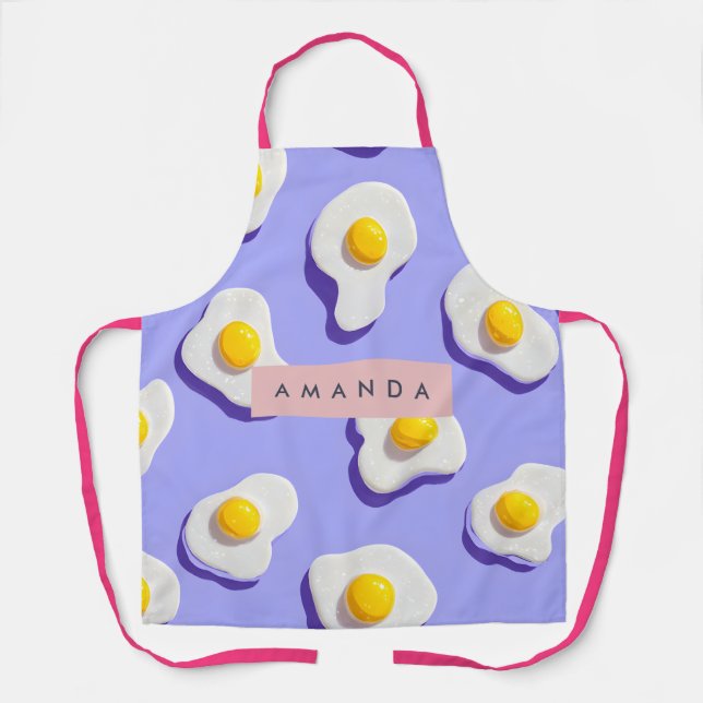 Personalised Playful Sunny Side Up Eggs Apron (Front)