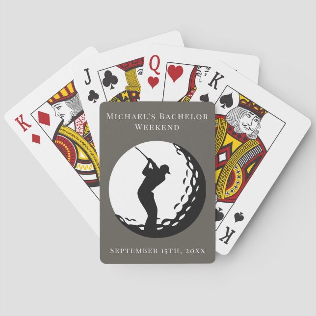 Personalised Playing Cards | Bachelor Golf Weekend (Back)
