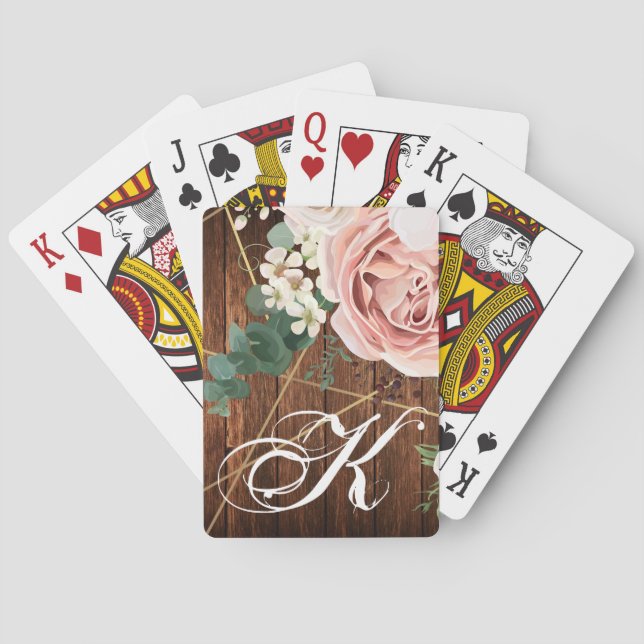 Personalised Playing Cards Geometric Garden Rose (Back)