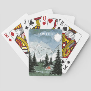 Personalised Playing Cards Mountain Camp
