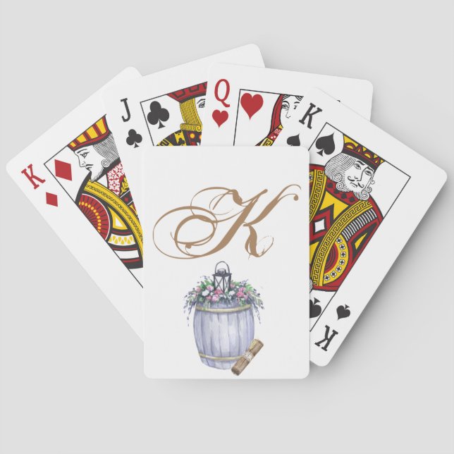 Personalised Playing Cards Summer Country Wedding (Back)