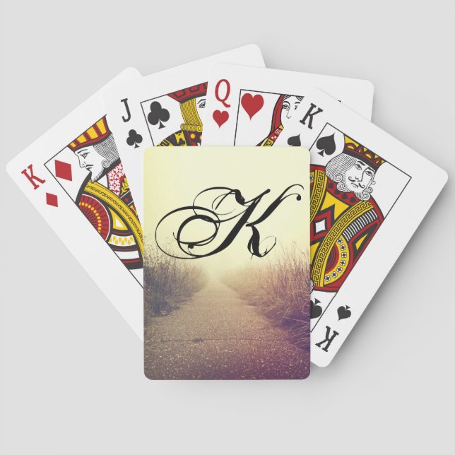 Personalised Playing Cards Sunrise Pathway Walkway (Back)