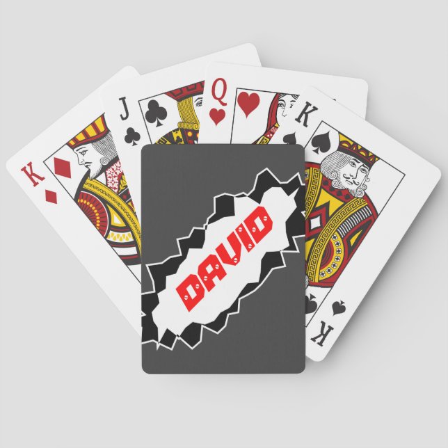 Personalised playing cards with custom name (Back)