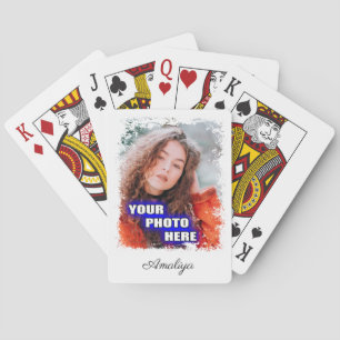 Personalised playing cards with photo party favour