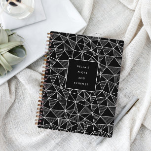 Personalised Plots & Schemes Geometric Pattern Notebook