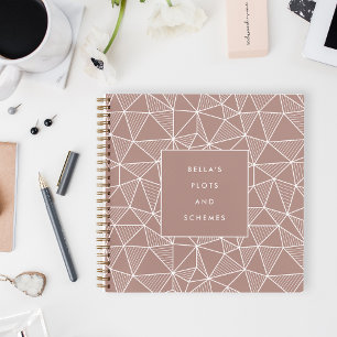 Personalised Plots & Schemes Geometric Pattern Notebook