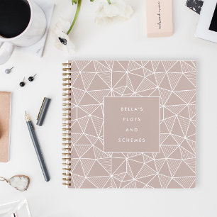 Personalised Plots & Schemes Geometric Pattern Notebook