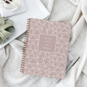 Personalised Plots & Schemes Geometric Pattern Notebook