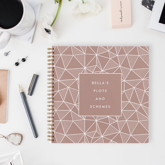 Personalised Plots & Schemes Geometric Pattern Notebook (Creator Uploaded)