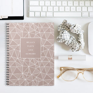 Personalised Plots & Schemes Geometric Pattern Notebook