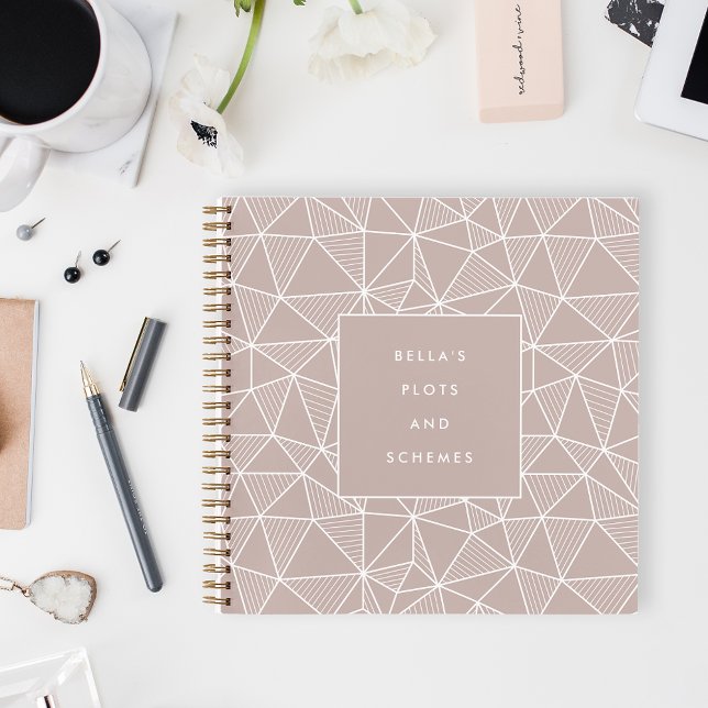 Personalised Plots & Schemes Geometric Pattern Notebook (Creator Uploaded)
