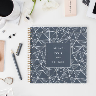 Personalised Plots & Schemes Geometric Pattern Notebook