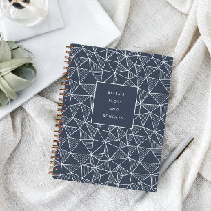 Personalised Plots & Schemes Geometric Pattern Notebook