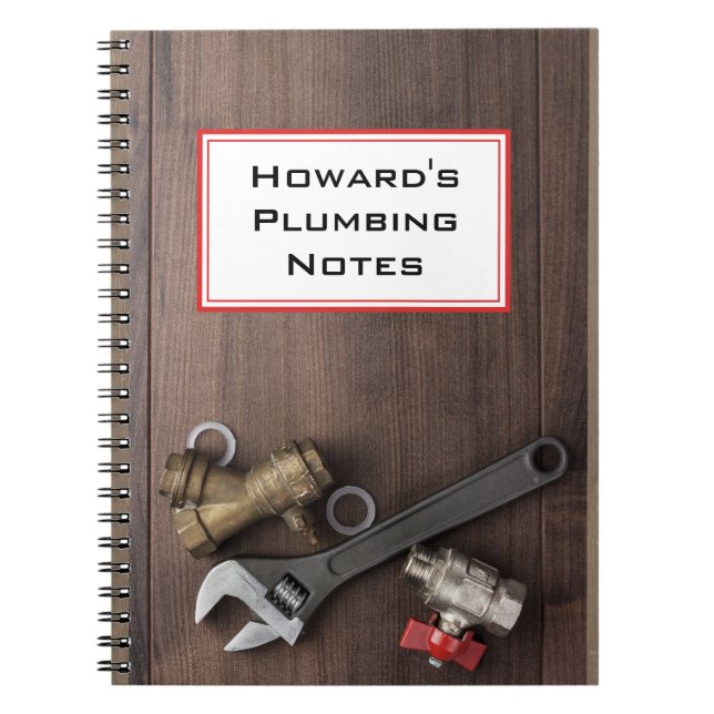 Personalised Plumber's Notebook (Front)
