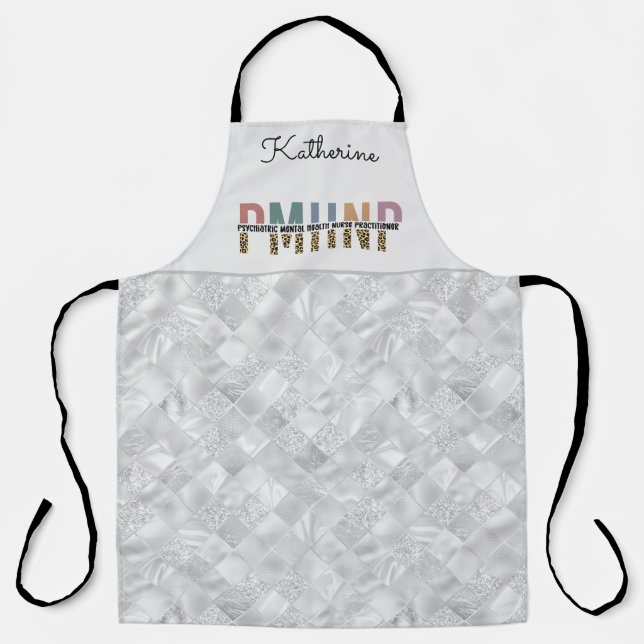 Personalised PMHNP Psychiatric Mental Health Nurse Apron (Front)