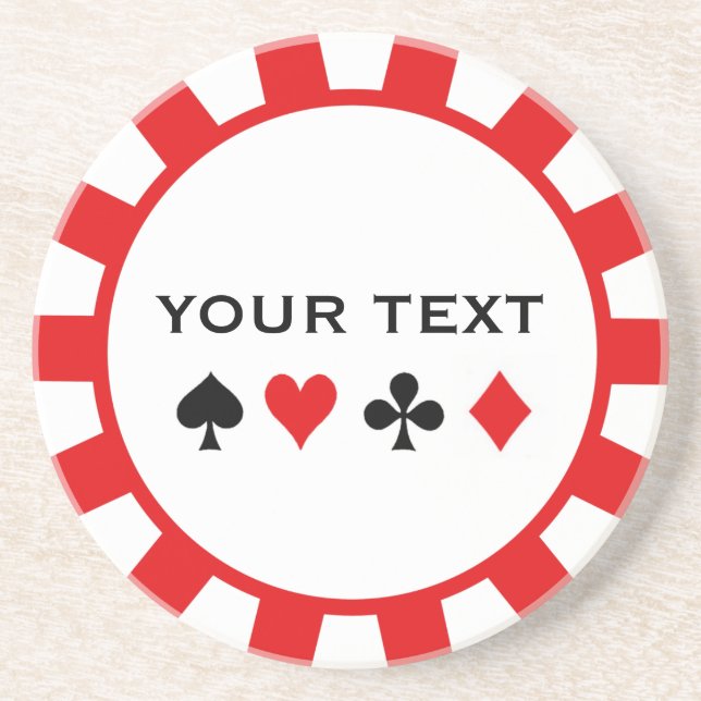 Personalised Poker Chip coasters (Front)