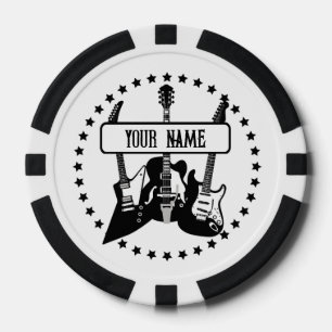 Personalised Poker Chips For Guitar Player