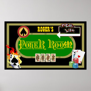 Personalised Poker Room Decor