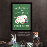 Personalised Poker Room Welcome Sign