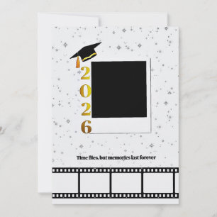 Personalised polaroid film roll graduation card 