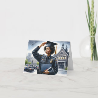 Personalised Police Academy Graduation Card-Black  Card
