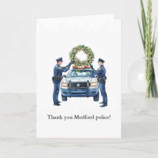 Personalised Police Appreciation Christmas Holiday Card
