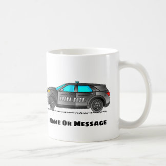 Personalised Police Car Mug, Police Officer Gift Coffee Mug
