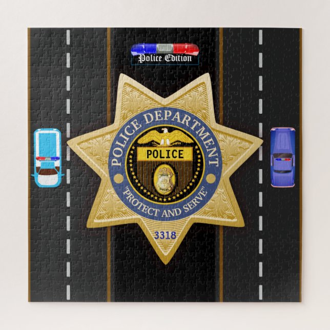 Personalised Police Department Jigsaw Puzzle (Vertical)