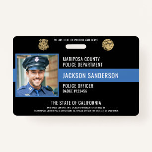 Personalised Police Law Enforcement Employee ID ID Badge