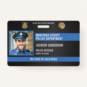 Personalised Police Law Enforcement Employee ID ID Badge
