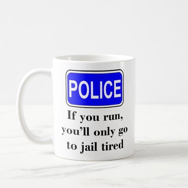 Personalised Police Law Enforcement Gift Coffee Mug (Left)