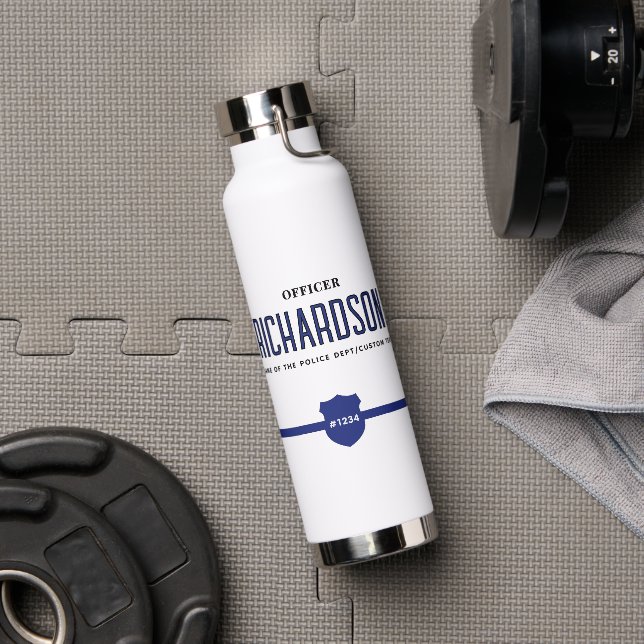 Personalised Police Law Enforcement Officer Gifts Water Bottle (Gym)