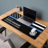 Personalised Police Officer Department Blue Line