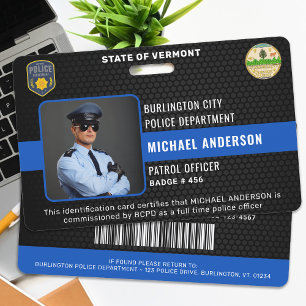 Personalised Police Officer Law Enforcement ID ID Badge