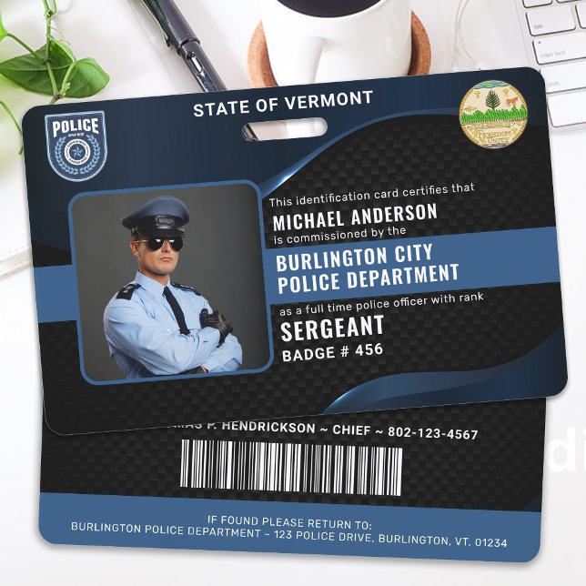 Personalised Police Officer Law Enforcement ID  ID Badge (Creator Uploaded)