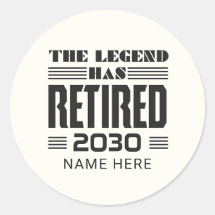 Personalised Police Officer Retirement Classic Round Sticker