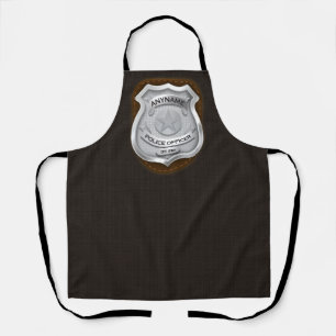 Personalised Police Officer Sheriff Cop NAME Badge Apron