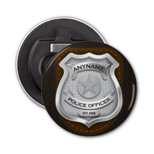 Personalised Police Officer Sheriff Cop NAME Badge Bottle Opener