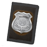 Personalised Police Officer Sheriff Cop NAME Badge Trifold Wallet<br><div class="desc">Personalised NAME Police Officer Sheriff Cop Badge Design with textured background.  - Customise with your Name or Custom text! ♥ Highway Patrolman</div>