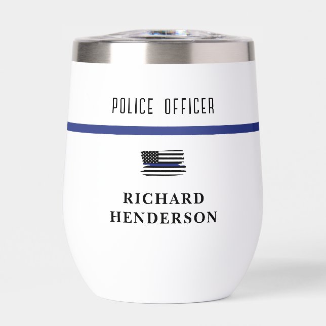 Personalised Police Officer Thin Blue Line (Front)