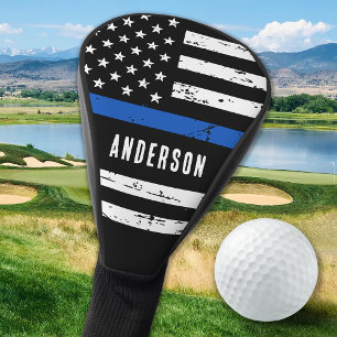 Personalised Police Officer Thin Blue Line Golf Head Cover
