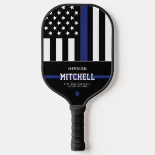 Personalised Police Officer Thin Blue Line Pickleball Paddle