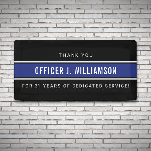 Personalised Police Retirement Celebration Banner