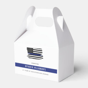 Personalised Police Retirement Celebration Favour Box