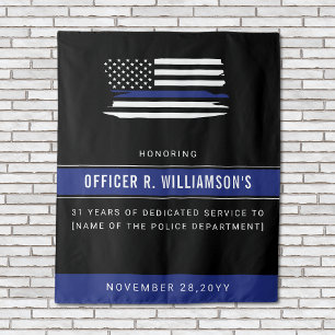 Personalised Police Retirement Celebration Tapestry