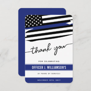 Personalised Police Retirement Celebration Thank You Card