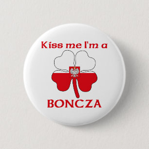 Personalised Polish Kiss Me I'm Boncza 6 Cm Round Badge