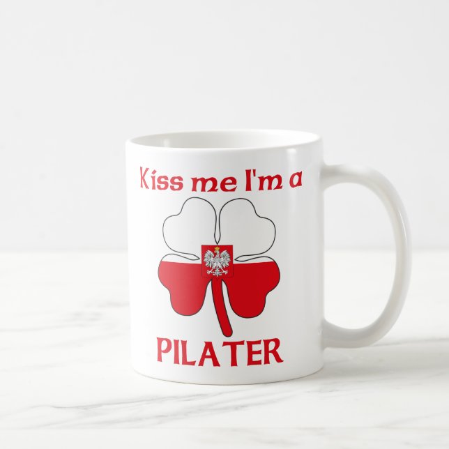 Personalised Polish Kiss Me I'm Pilater Coffee Mug (Right)