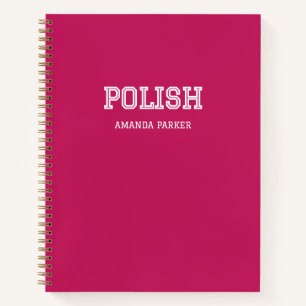 Personalised Polish Raspberry Calendar 2026-2027  Notebook