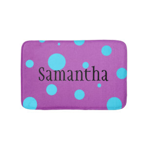 Personalised Polka Dot Bath Mat for Teens